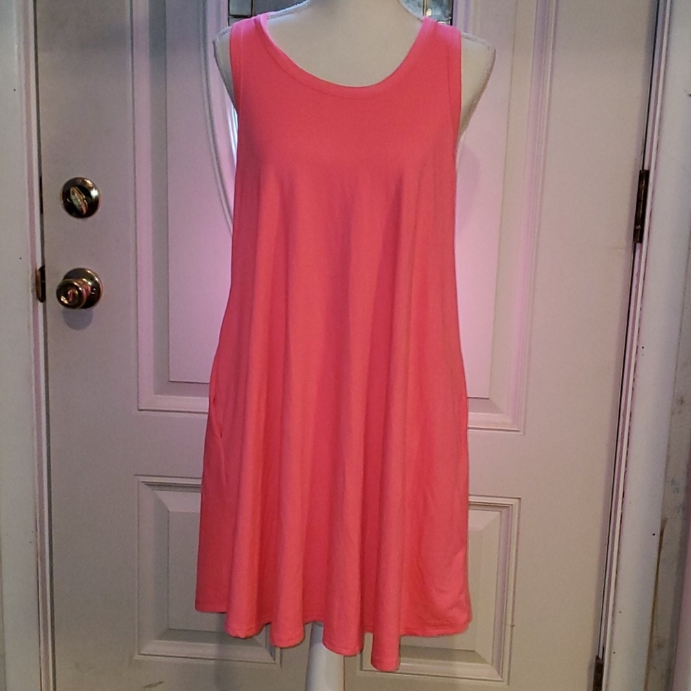 Small Neon Pink Dress with Pockets